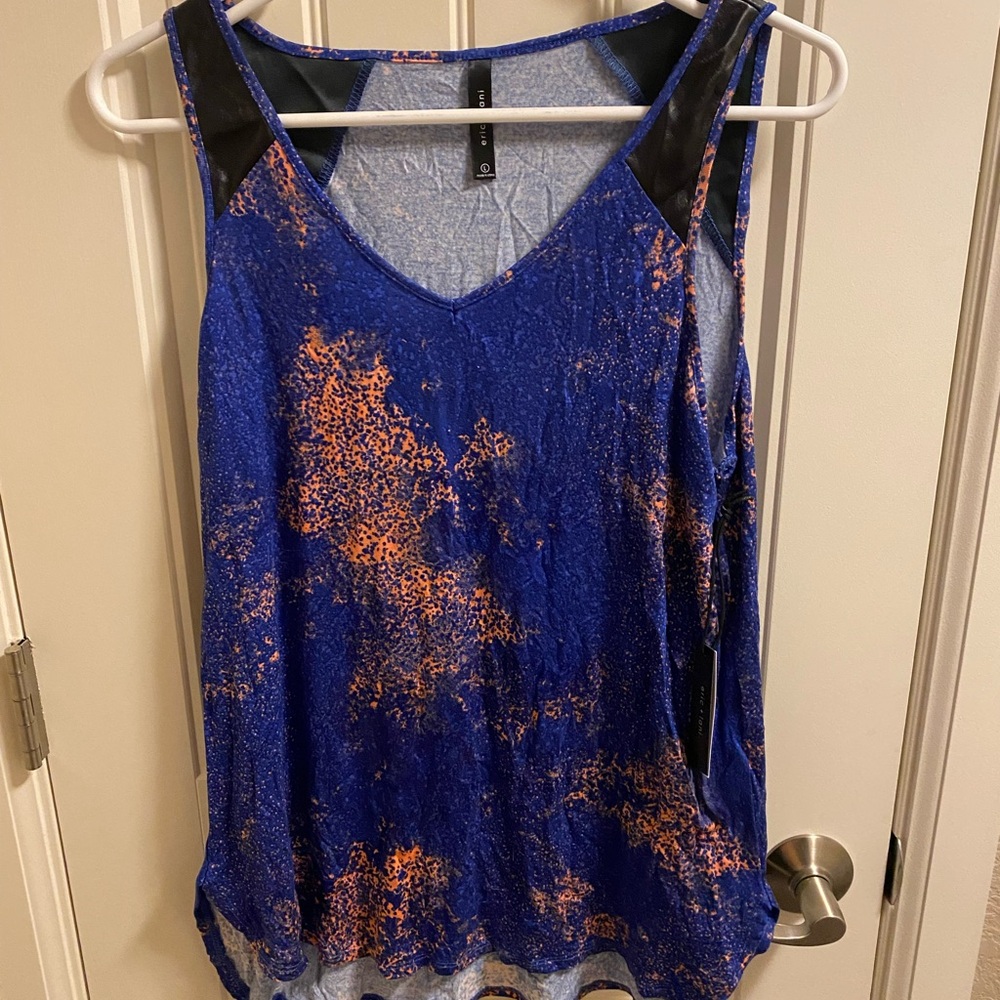 NWT L tank blouse Eric Lani Size Large L Lg Blouse Top Shirt Stretch New
